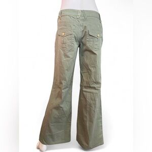 Mossimo Stretch Olive Green Low-rise Wide-leg Pants